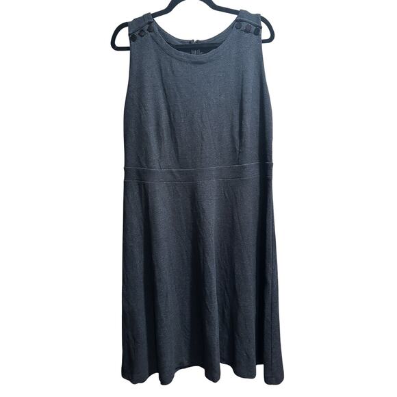 NWR | Loft Plus | Sleeveless Rayon Black Casual Dress | Size 16 Plus - Picture 3 of 5